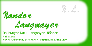 nandor langmayer business card